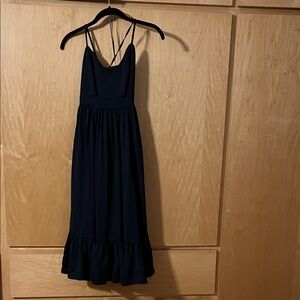J. Crew Navy Midi Dress